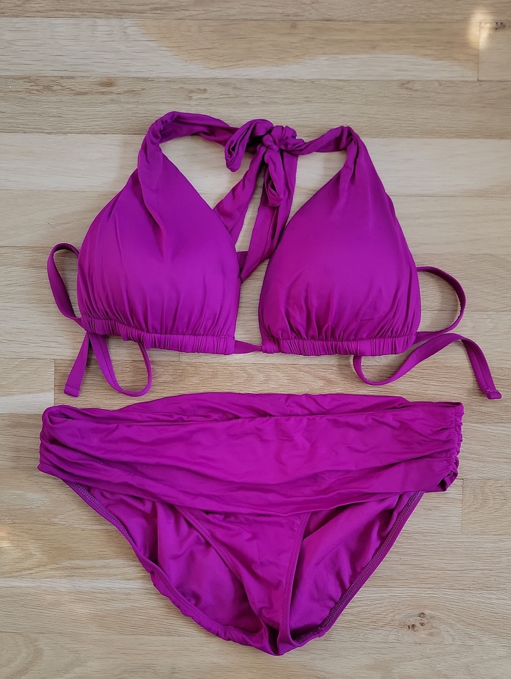 Ralph Lauren Magenta Halter Bikini Two-Piece